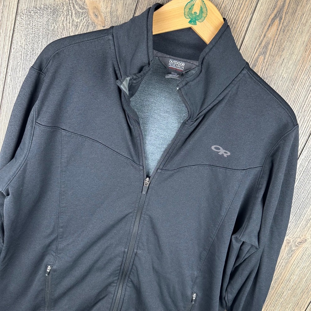 Outdoor Research Surefire Full Zip Fleece Jacket Mens Black Mock Neck Medium